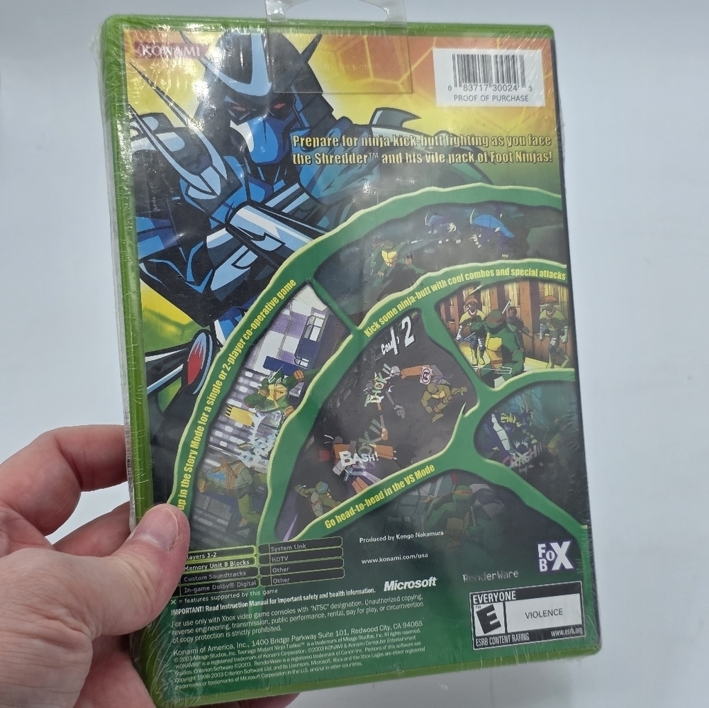 Vintage 2003 XBOX Teenage Mutant Ninja Turtles Konami Game SEALED BRAND NEW! - Picture 5 of 6